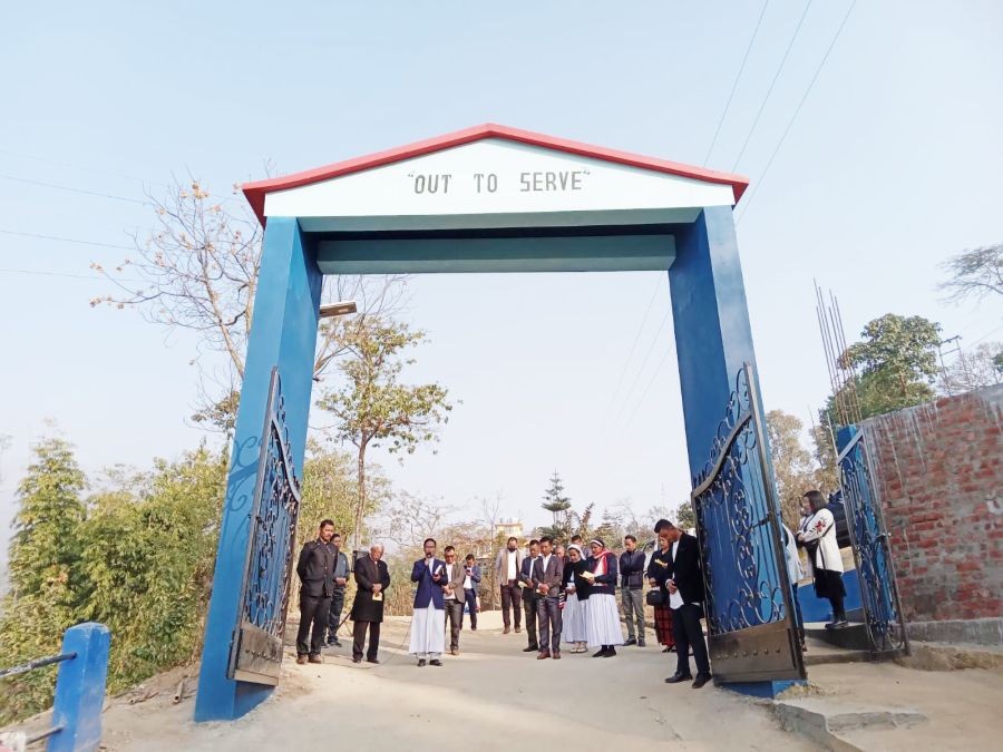 Loyola Higher Secondary School Alumni Association, Kiphire constructed the school gate to make the golden jubilee celebration of Loyola Higher Secondary School.